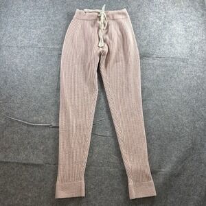 Lovers & Friends Joggers Womens XS Ribbed Knit Light Pink Sweatpants Lounge